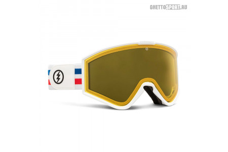 Маска Electric 2022 Kleveland.S BL Old Glory Yellow + Silver Chrome