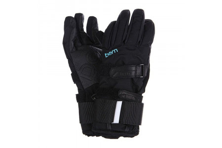 Перчатки с защитой Bern 2022 Women's Synthetic Gloves w/ Removable Wristguard Black