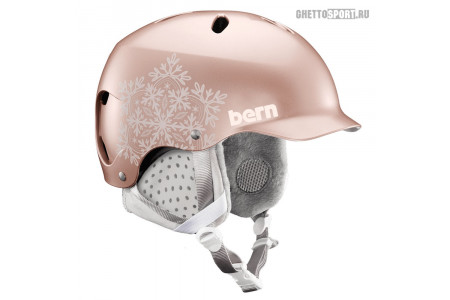Шлем Bern 2020 Lenox Eps Satin Rose Gold Snowflake w/ Grey Liner