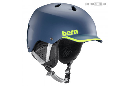 Хэлмет Bern 19-20 Watts Eps Matte Navy/Hyper Green Trim w/ Black Liner