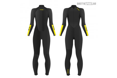Гидрокостюм Dakine 2022 Women's RTA Back Zip Full Suit 3х2 Black/Yellow