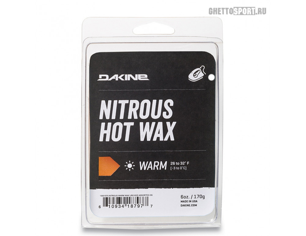 Вакса ускоряющая Dakine 2021 Dk Nitrous Warm Wax Large (6 Oz) Assorted