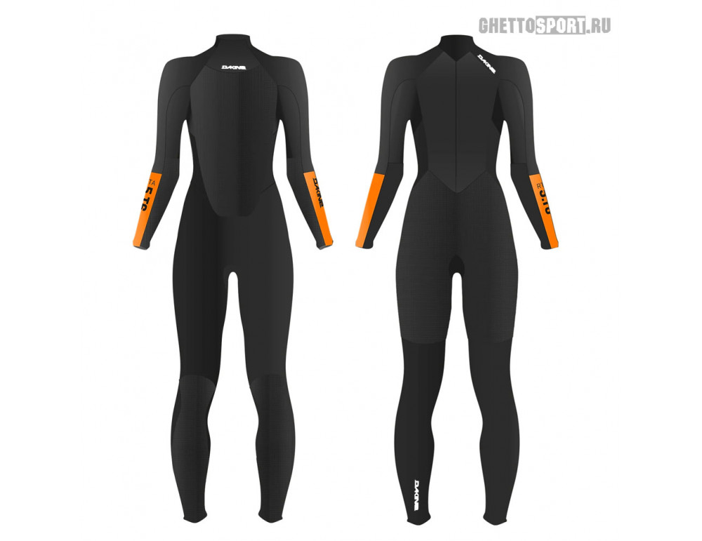 Гидрокостюм Dakine 2022 Women's RTS Back Zip Full Suit 3х2 Black/Orange